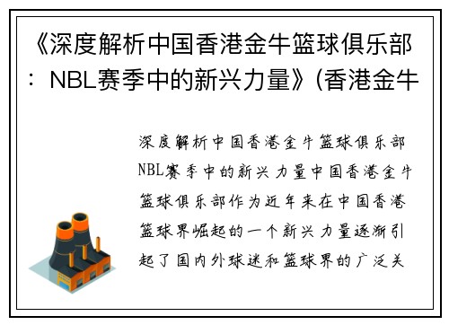 《深度解析中国香港金牛篮球俱乐部：NBL赛季中的新兴力量》(香港金牛集团控股有限公司)